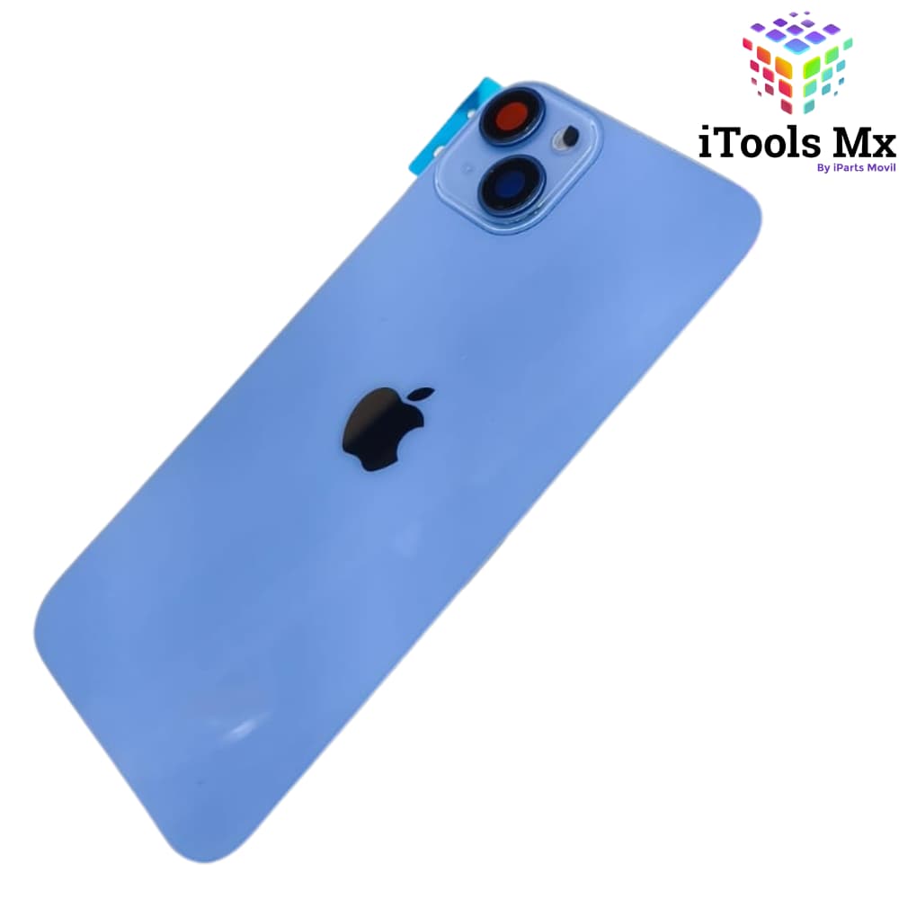 TAPA DE BATERIA IPHONE 14 PLUS CON FLEXORES AZUL