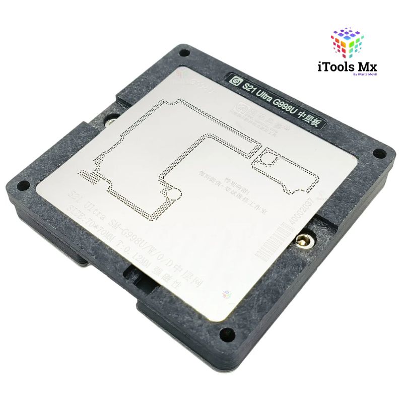 BASE CON STENCIL PARA INTERPOSER PARA SAMSUNG S21 ULTRA AMAOE