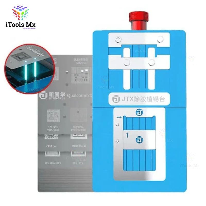 BASE MAGNETICA CON KIT DE STENCIL CPU EMMC RAM PARA IPHONE Y ANDROID T4 PRO JTX